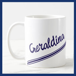 Finare Blue Namn på Plain White Kaffemugg