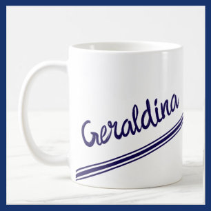 Finare Blue Namn på Plain White Kaffemugg