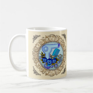 Finare Blue Pansy Beautician mugg