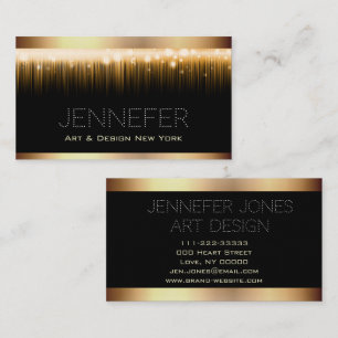 Finare Bright Golden Light Modern Snyggt Artsy Visitkort