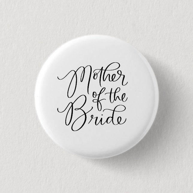 Finare Budens mamma Hand Lettered Button Knapp (Framsida)