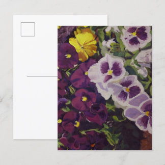 Finare Byxor Pansies Colorful Blommigt vykort