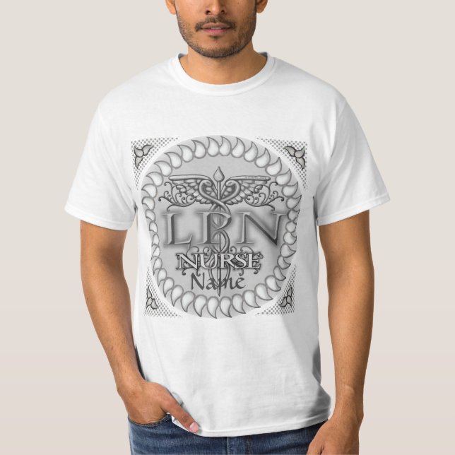 Finare Caduceus LPN sjuksköterska T Shirt (Framsida)