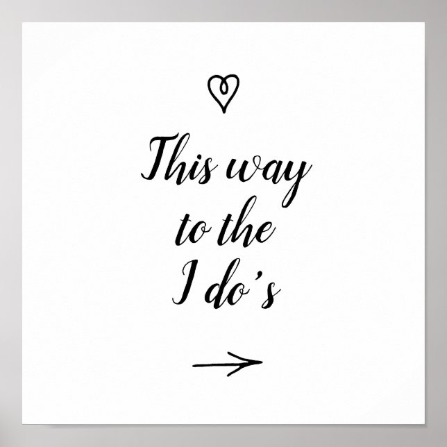 Finare Calligrafi på det här sättet till I Do's Br Poster (Framsidan)