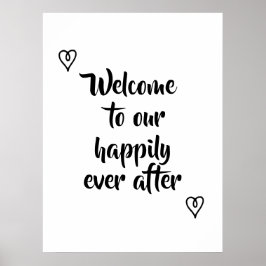 Finare Calligraphy Welcome to our Storybook Bröllo Poster