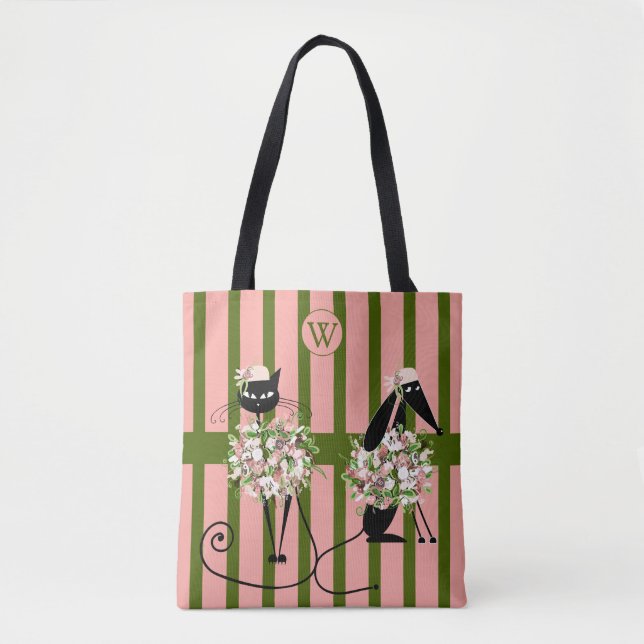Finare Cat & Dapper Hund Tote Tygkasse (Framsida)