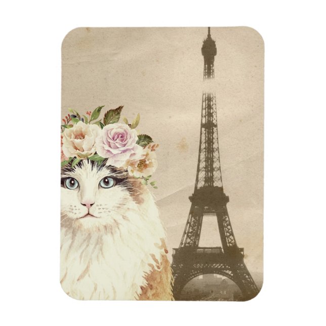 Finare Cat & Eiffel Torn Magnet (Vertikal)