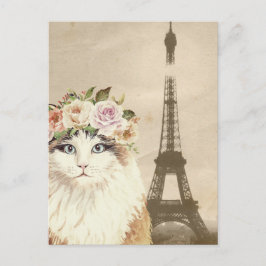 Finare Cat & Eiffel Torn Vykort
