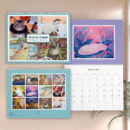 Finare Cats Porträtt Paintings Art Kalender