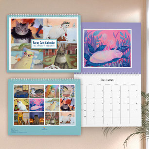 Finare Cats Porträtt Paintings Art Kalender