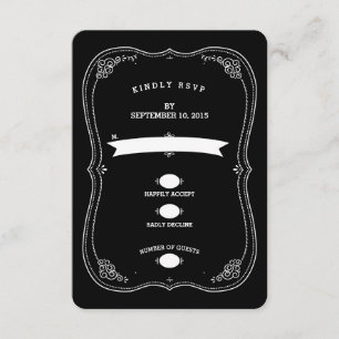 Finare Chalkboard-Vintage inom parentes OSA Respon Kort