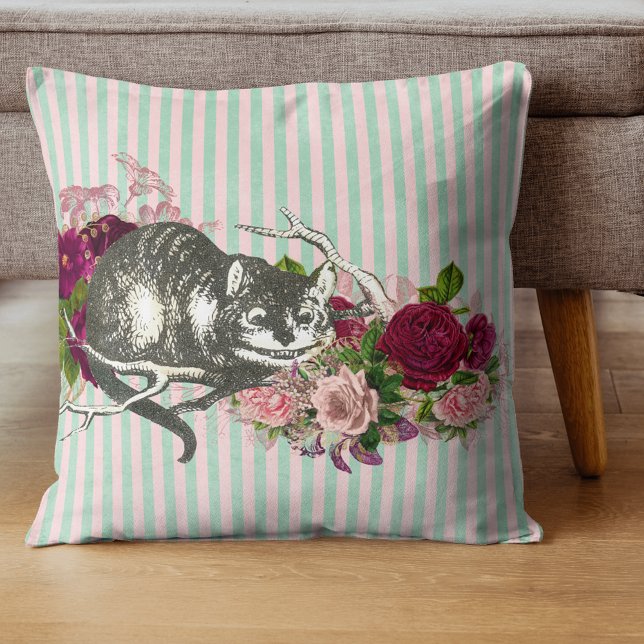Finare Cheshire Cat Collage Kudde (Skapare uppladdad)