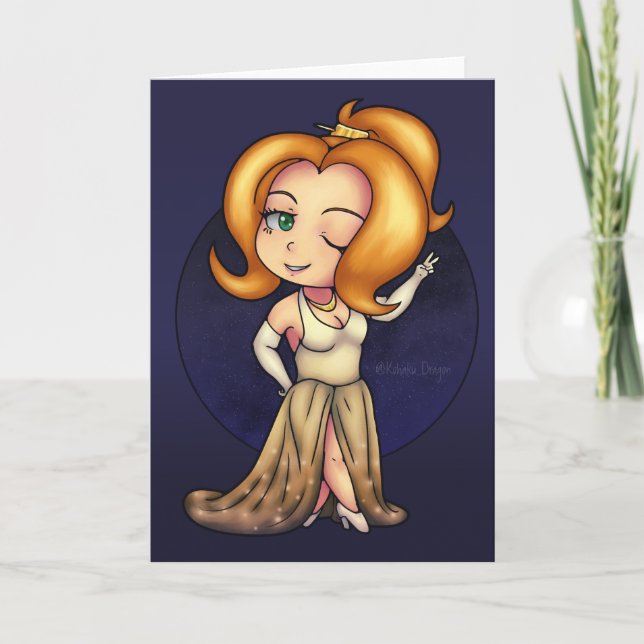 Finare Chibi Girl Kort (Framsida)