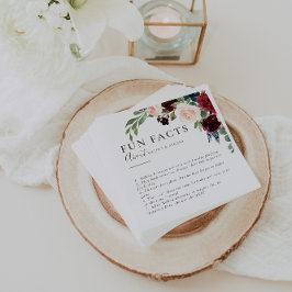 Finare Classic Brown Trivia Roligt Facts Bröllop Pappersservett