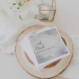 Finare Classic Eat Drink Vi är gifta Bröllop Pappersservett