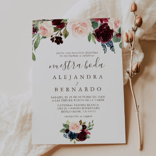 Finare Classic Ro Nuestra Boda-inbjudan Inbjudningar