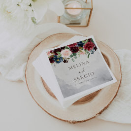 Finare Classic Ro Peony Flowers Bröllop Napkins Pappersservett