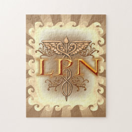 Finare Copper Caduceus LPN Nurse Pussel