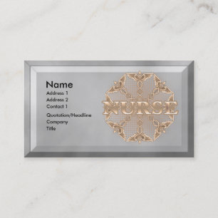 Finare Copper Caduceus RN Nurse Visitkort