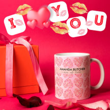 Finare Decorative Romantic Red & Rosa Heart Mönste