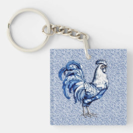 Finare Delft Blue och White Tupp Chicken
