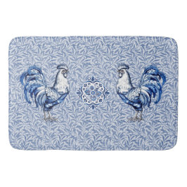 Finare Delft Blue och White Tupp Chicken Badrumsmatta