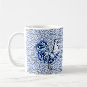 Finare Delft Blue och White Tupp Chicken Kaffemugg