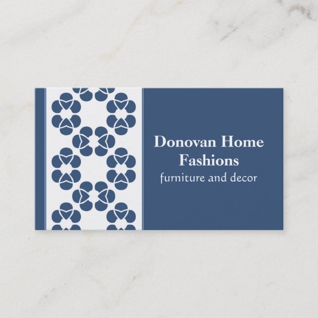 Finare Diva-Affärskortet, Royal Blue Visitkort (Framsida)