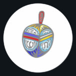 Finare Dreidel Runt Klistermärke<br><div class="desc">finare drömidel att fira Channukkah.</div>