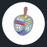 Finare Dreidel Runt Klistermärke<br><div class="desc">finare drömidel att fira Channukkah.</div>