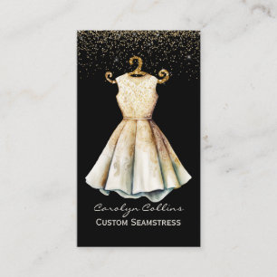 Finare Dress Seamstress Affärskort Visitkort