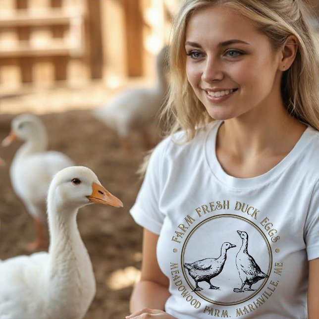 Finare Egg Farm T-shirt Anka eller Goose Eggs (Skapare uppladdad)