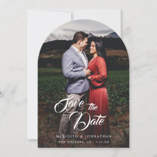Finare Elegant Photo Save Date Arc Inbjudningar