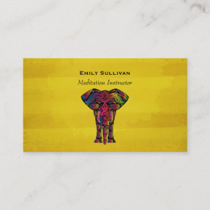 Finare Elephant Design Bold Ljusa färger Visitkort