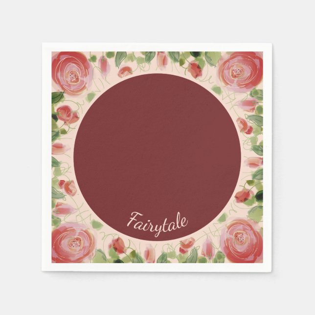 Finare Fairy Tale Flowved Pappersservett (Framsidan)