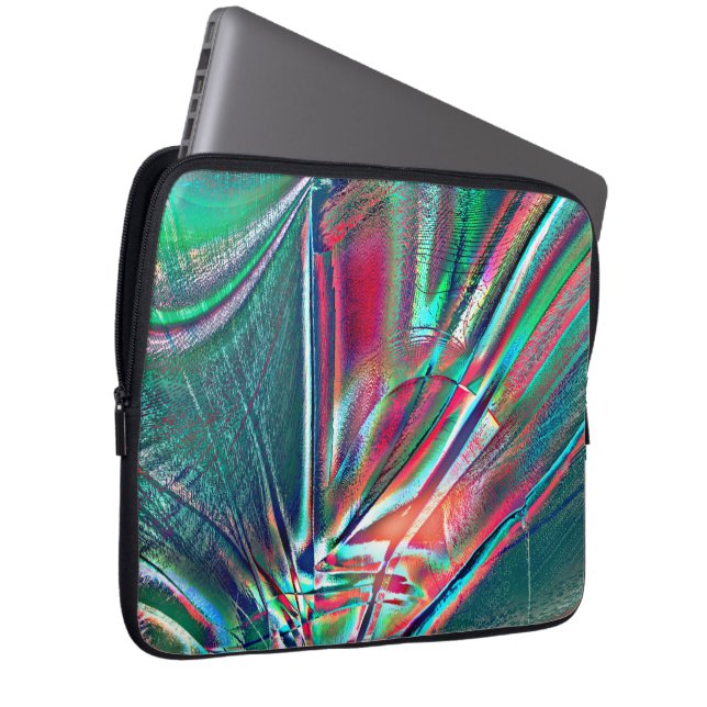 Finare färg rött till grönt blekt och digitalt skr laptop fodral (Framsidan Höger)