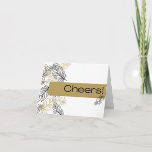 Finare Feathers Cheers! Notecard Helgkort