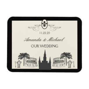 Finare Fleur de Lis New Orleans Scene Magnet