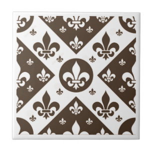 Finare Fleur De Lis Tan Kakelplatta
