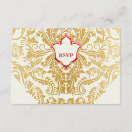 Finare Flourish Golden Indian Arabiska Bröllop OSA Kort
