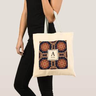 Finare Flower och Star Shapes Mönster Monogram Tygkasse
