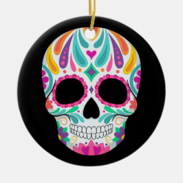 Finare Flowwwalls Sugar Skull Julgransprydnad Keramik