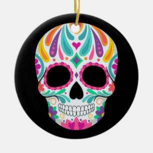 Finare Flowwwalls Sugar Skull Julgransprydnad Keramik