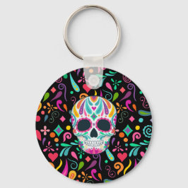 Finare Flowwwalls Sugar Skull Nyckelring