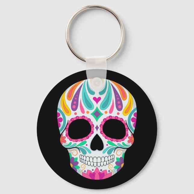 Finare Flowwwalls Sugar Skull Nyckelring (Framsida)
