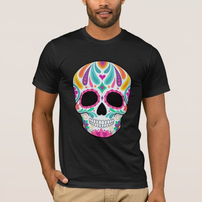 Finare Flowwwalls Sugar Skull T Shirt (Framsida)