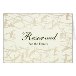 Finare Foliage Bröllop reserverat för familjekorte Hälsningskort