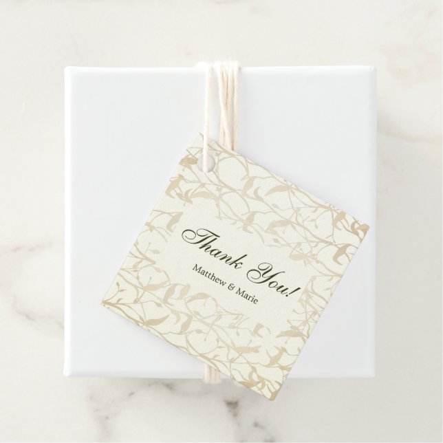 Finare Foliage Tack Gåvor Etiketter (På plats)