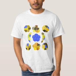 Finare former för gult Blue Illustration T Shirt