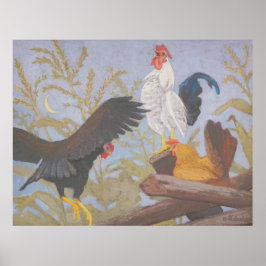 Finare Fowl - Colorful Poultry by Kulhanek (1969) Poster